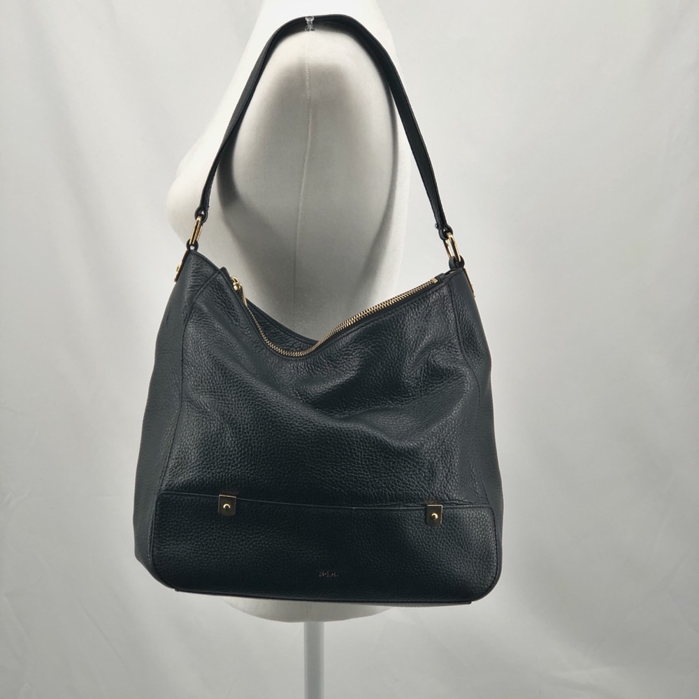 Ralph Lauren Large Pebble Leather Handbag
